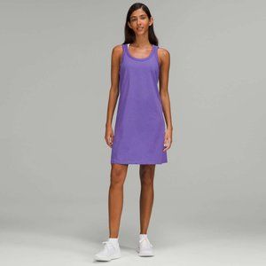 lululemon Charged Indigo Classic-Fit Cotton-Blend Scoop Dress size 4